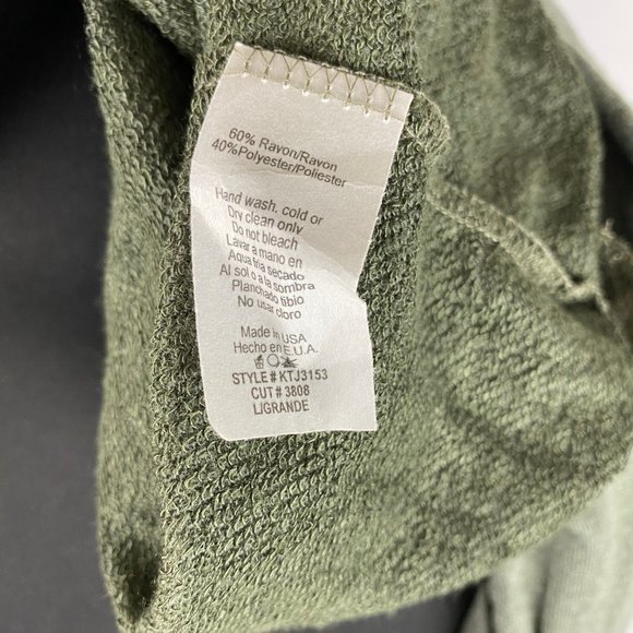 Cotton Bleu L Top Ruffle Tie Accented Sleeves - Picture 11 of 11